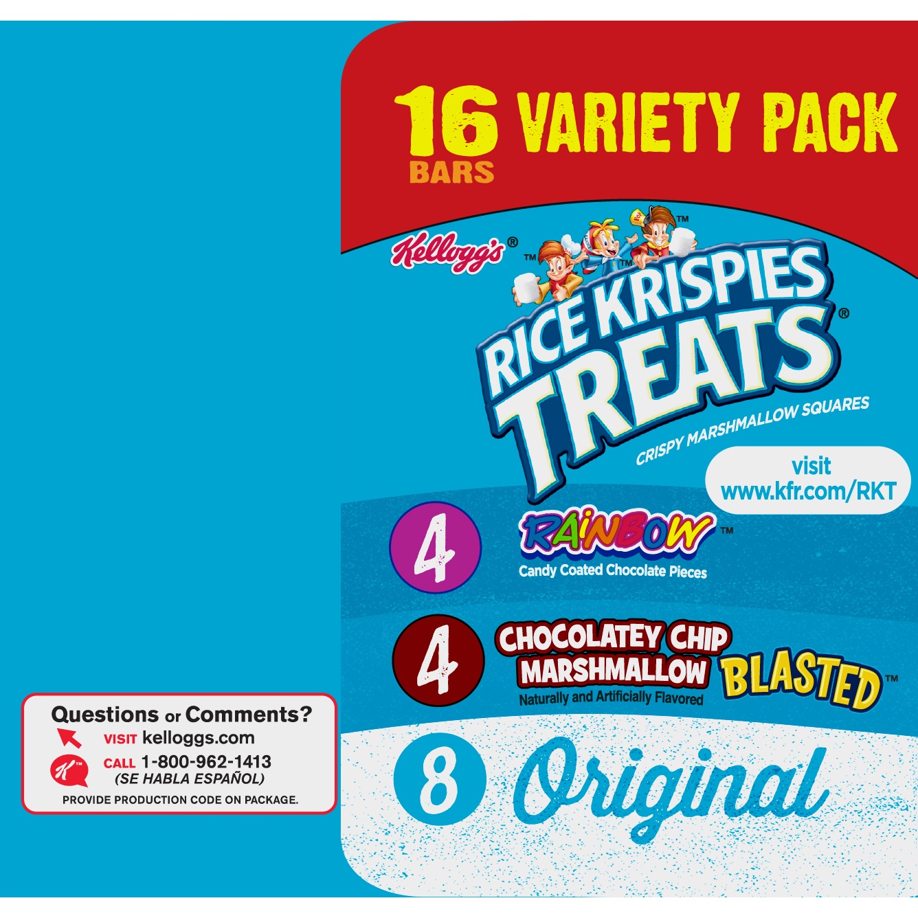 slide 3 of 7, Kellogg's Rainbow Rice Krispies Treats, 12 oz