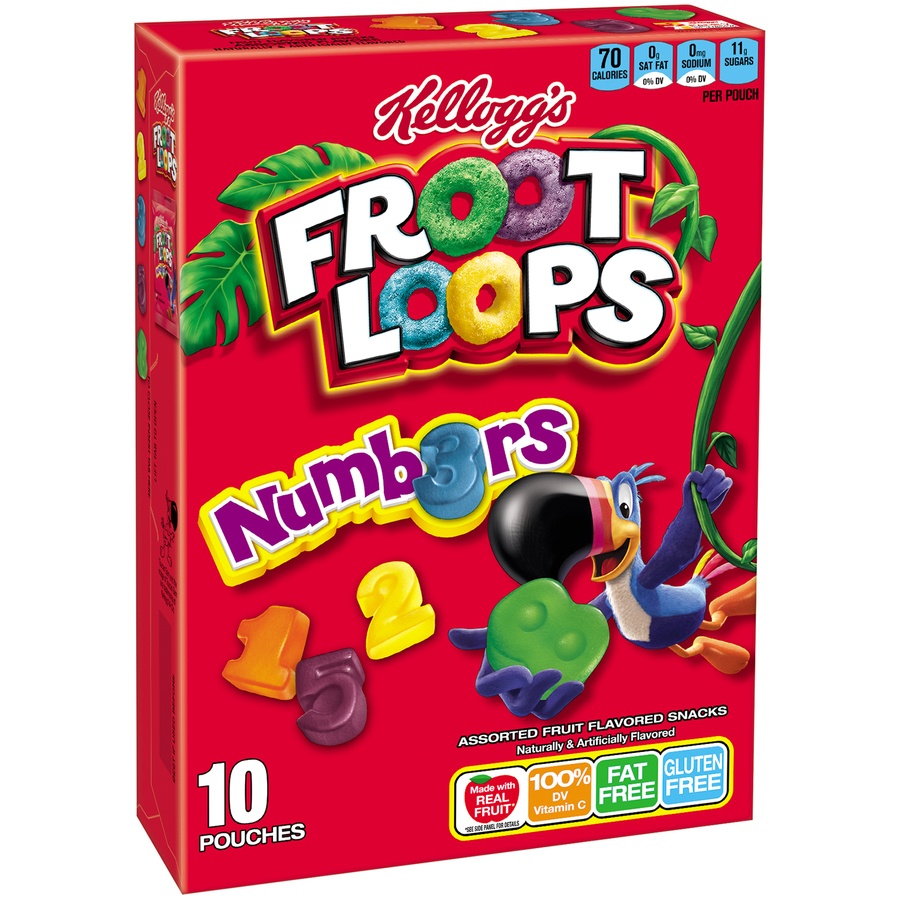 slide 3 of 4, Kellogg's Froot Loops Numbers Fruit Flavored Snacks, 8 oz