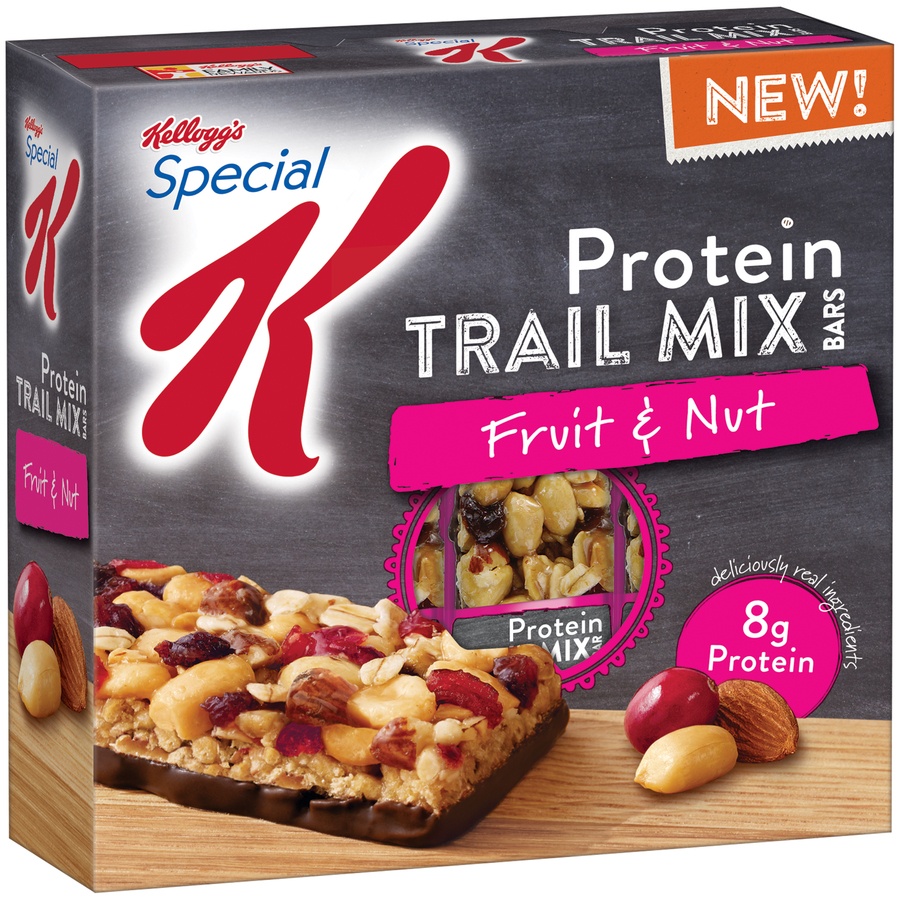 slide 2 of 7, Kellog's Special K Protein Fruit & Nut Trail Mix Bars, 5 ct; 1.23 oz