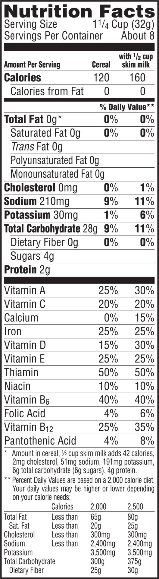 slide 6 of 7, Kellogg's Rice Krispies Breakfast Cereal Original with Red and Blue Krispies, 9.9 oz