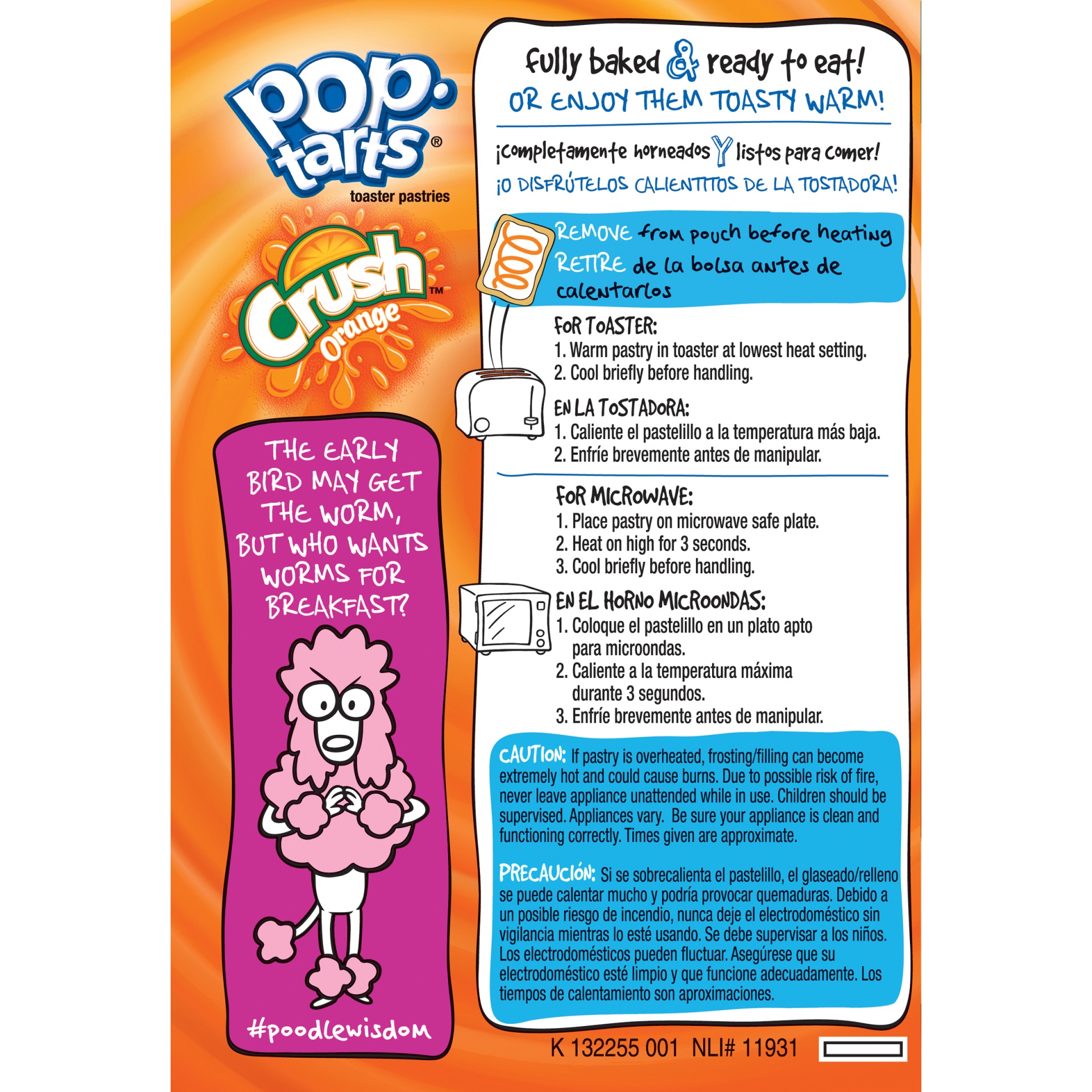 slide 3 of 7, Pop-Tarts Frosted Crush Orange Toaster Pastries, 8 ct; 14.1 oz