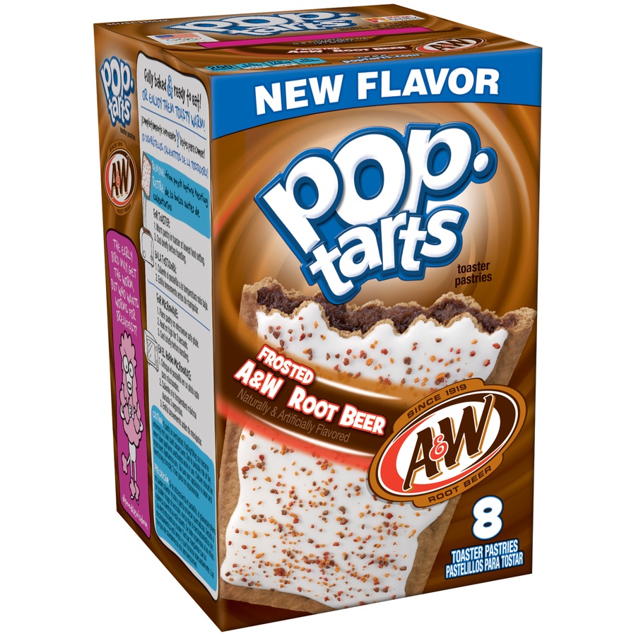 slide 2 of 7, Pop-Tarts Frosted A&W Root Beer Toaster Pastries, 8 ct; 14.1 oz