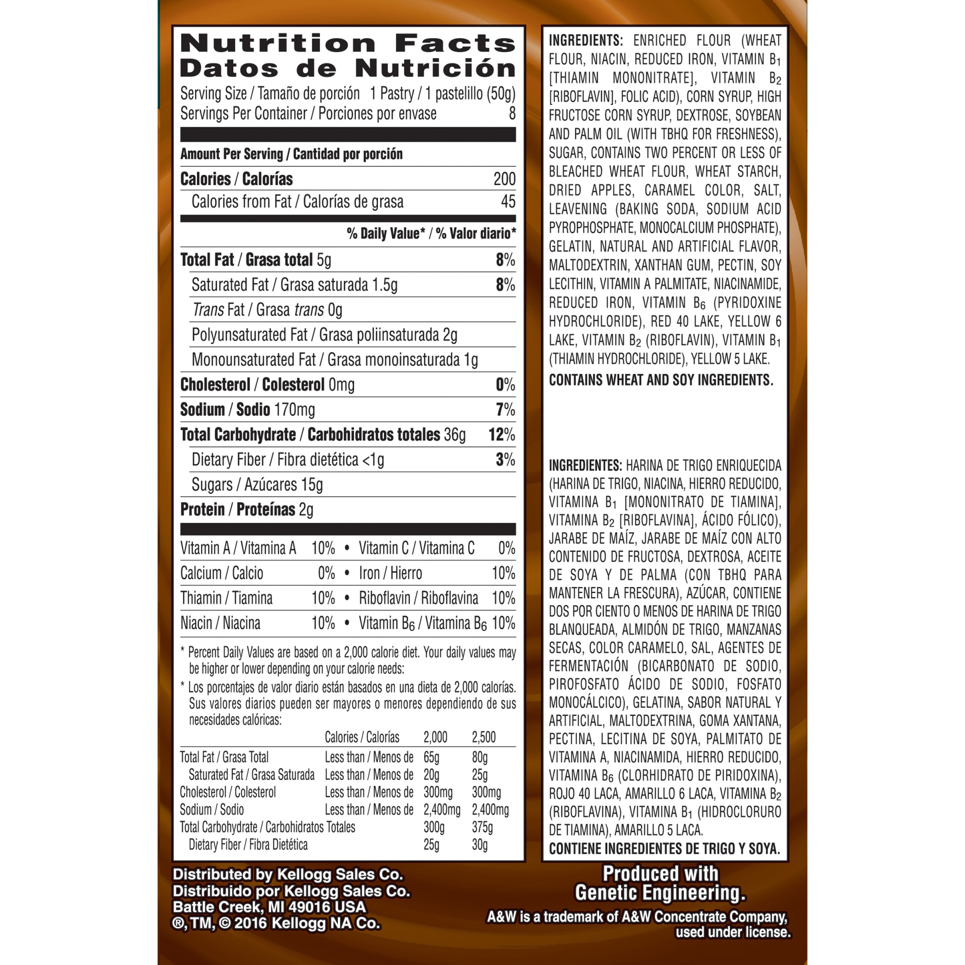 slide 4 of 7, Pop-Tarts Frosted A&W Root Beer Toaster Pastries, 8 ct; 14.1 oz