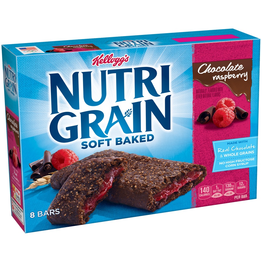 slide 2 of 7, Nutrigrain Nutri-Grain Chocolate Raspberry, 8 ct