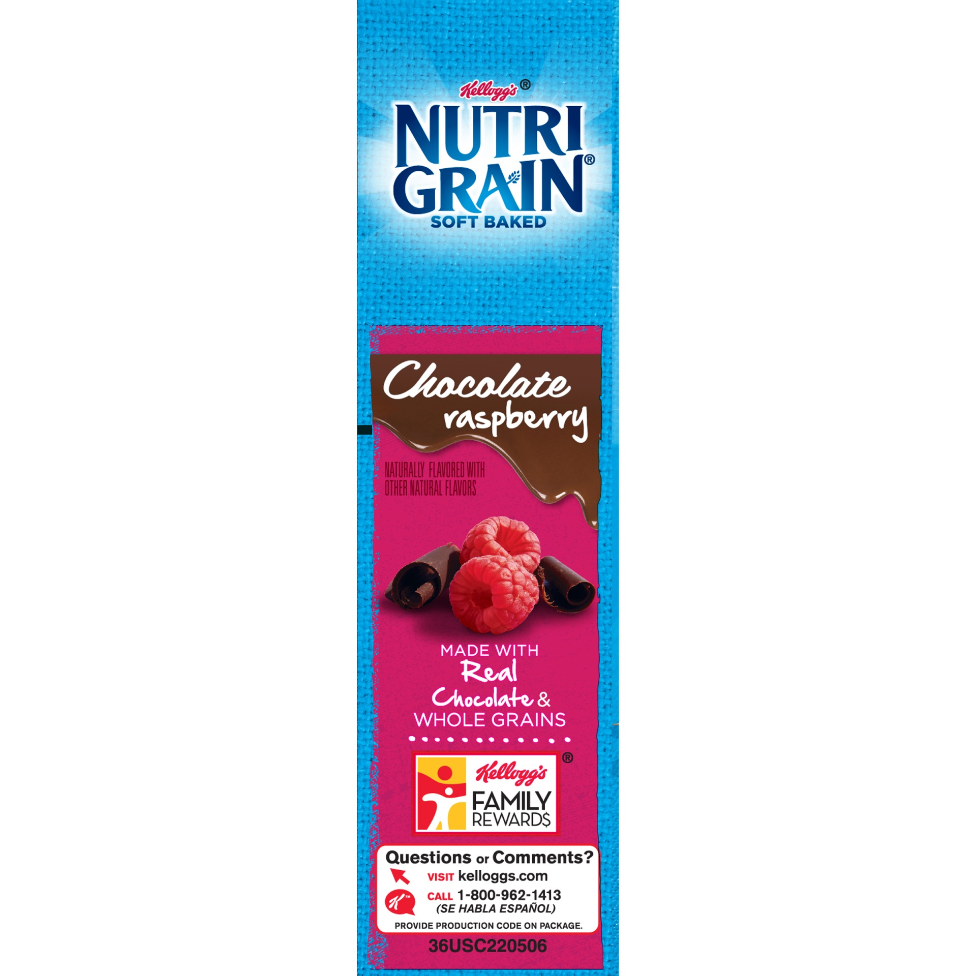 slide 3 of 7, Nutrigrain Nutri-Grain Chocolate Raspberry, 8 ct