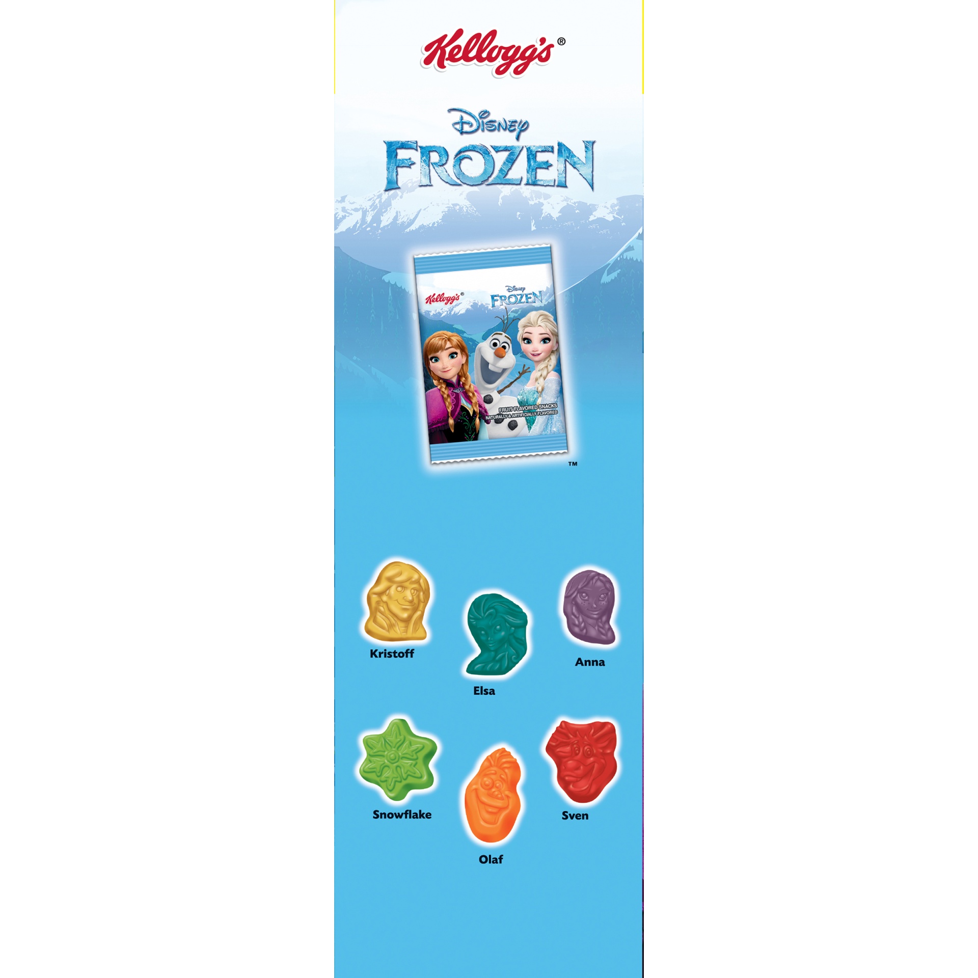 slide 3 of 7, Kellogg's Disney Frozen Fruit Snacks, 22 ct