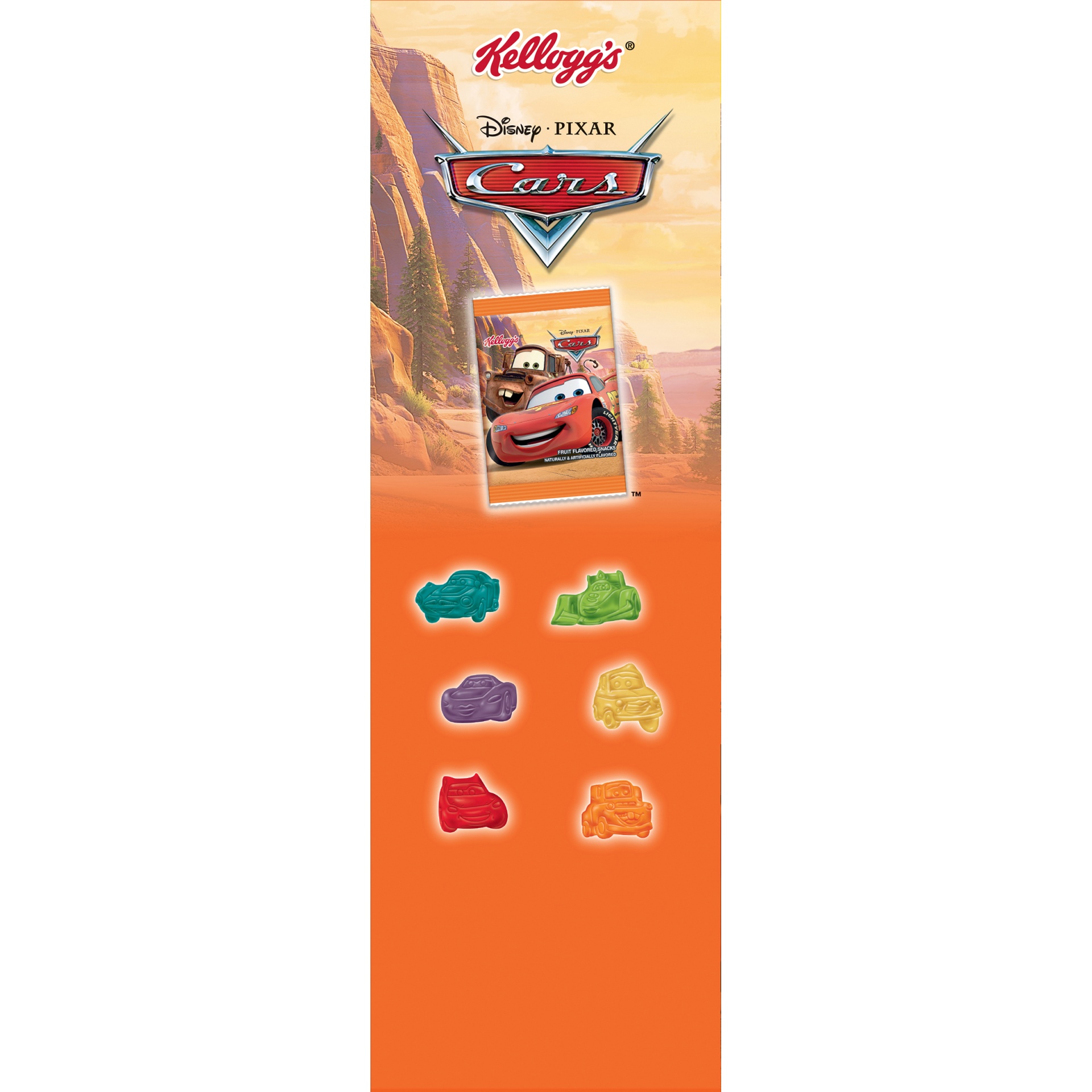 slide 3 of 7, Kellogg's Disney Pixar Cars Assorted Fruit Flavored Snacks 22 ct Box, 22 ct; 17.6 oz