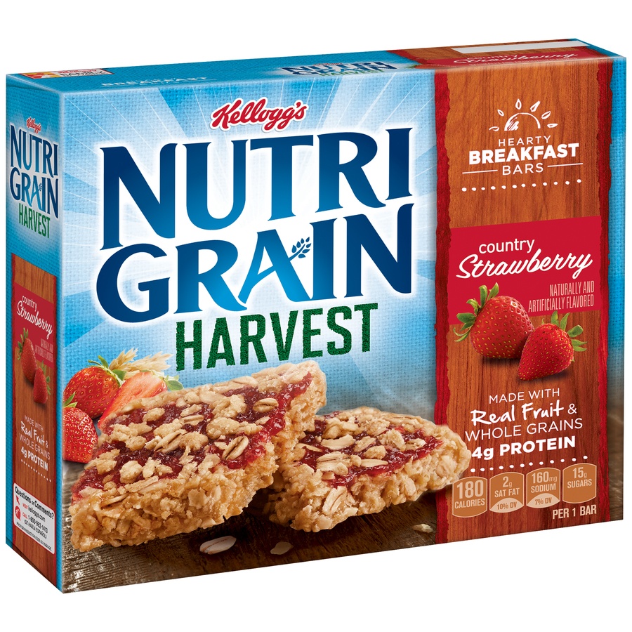 slide 2 of 4, Kellogg's Nutri Grain Harvest Country Strawberry Breakfast Bars, 5 ct