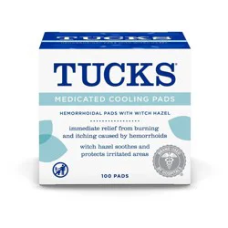 Tucks Medicated Cooling Pads 100 Each