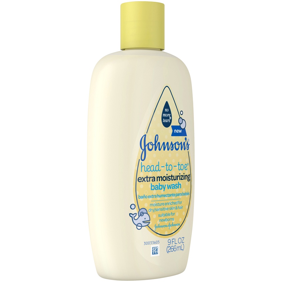 slide 2 of 6, Johnson's Head-to-Toe Extra Moisturizing Baby Wash, 9 oz