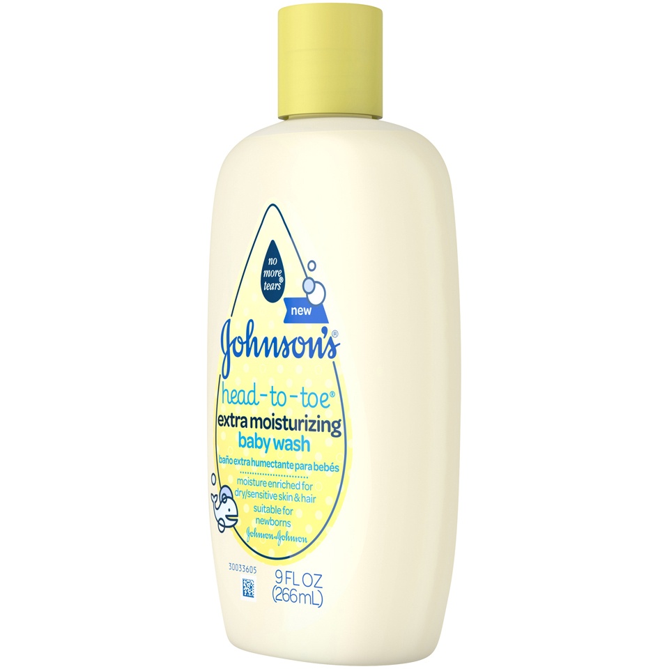 slide 3 of 6, Johnson's Head-to-Toe Extra Moisturizing Baby Wash, 9 oz