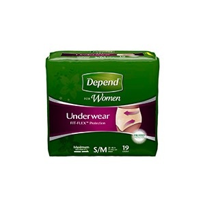 slide 1 of 1, Depend For Women Maximum Absorbency Underwear S/M, Soft Peach (4 Pk Of 19 Ea/Total 76), 4 ct