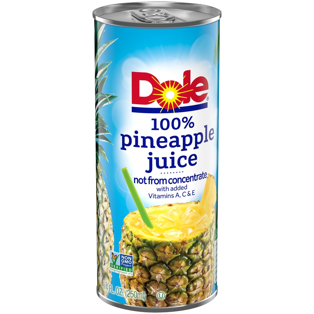 slide 6 of 8, Dole Pure Pineapple Juice - 24 ct, 24 ct