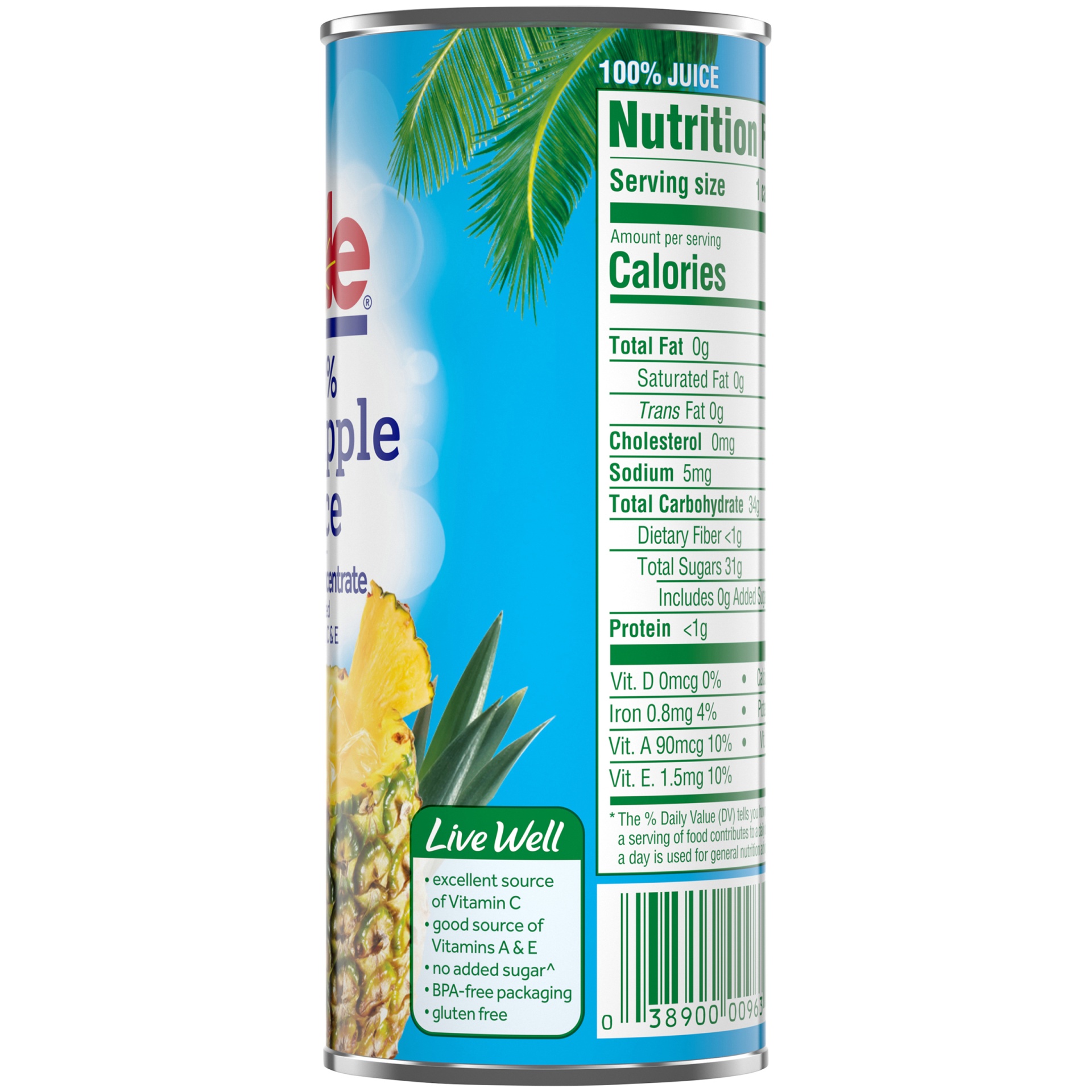 slide 4 of 8, Dole Pure Pineapple Juice - 24 ct, 24 ct