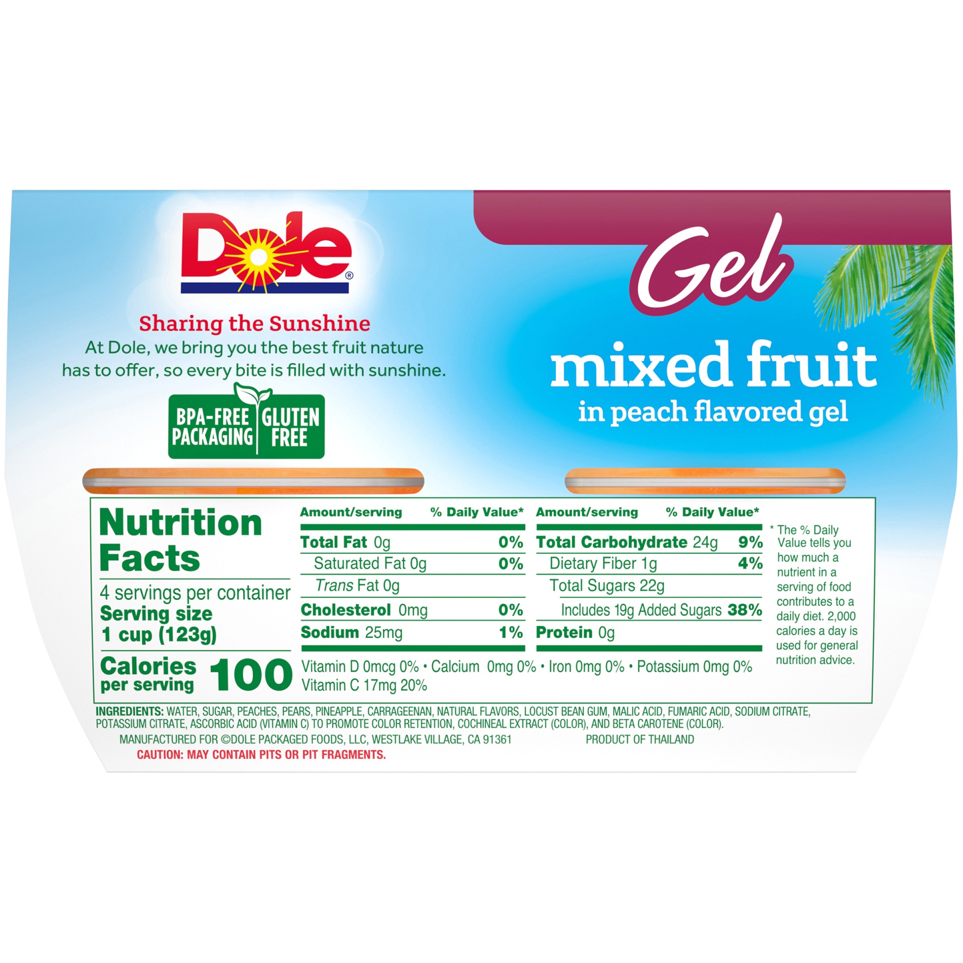 slide 5 of 8, Dole Mixed Fruit, 4 ct