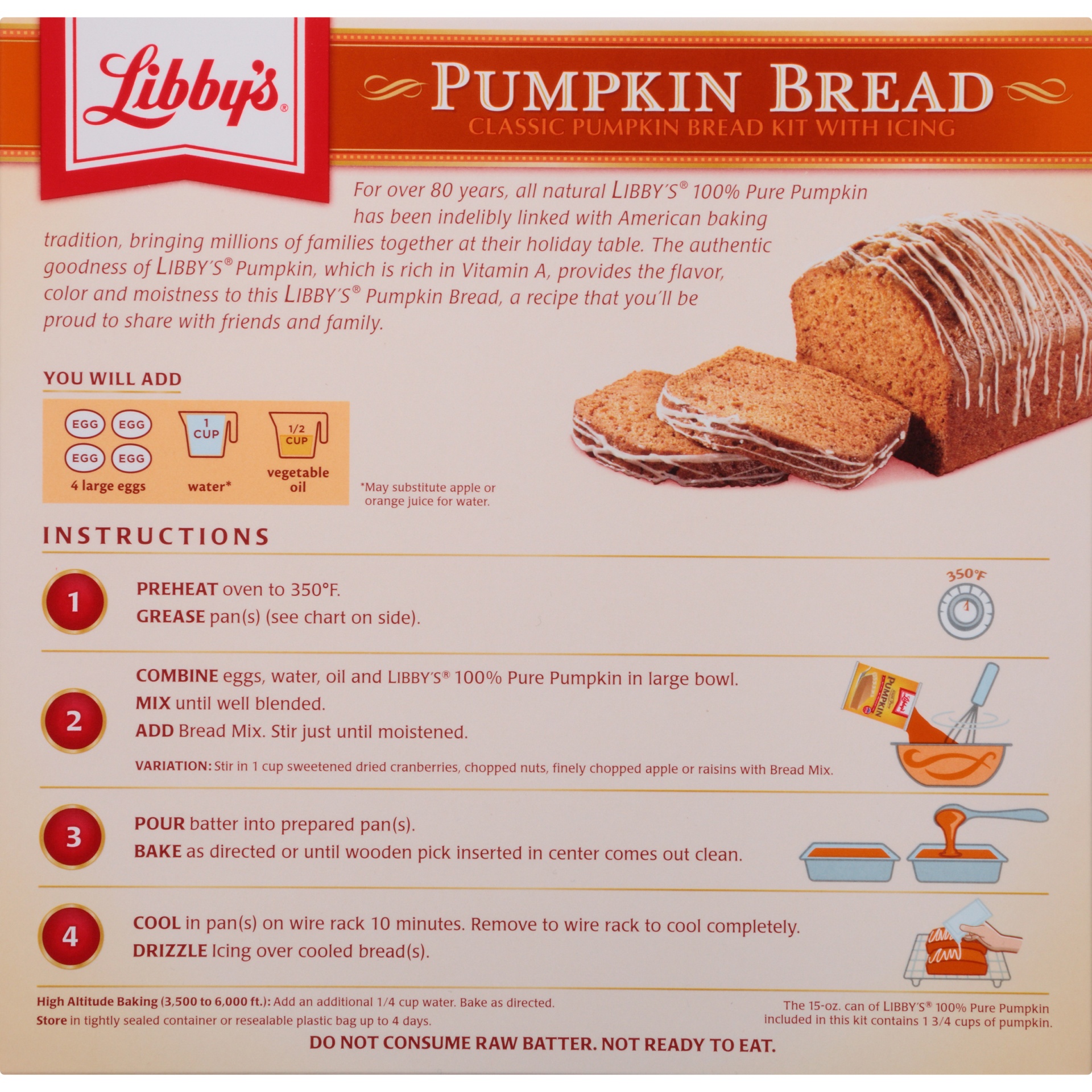 slide 6 of 8, Libby's Pumpkin Bread Kit with Icing, 56.085