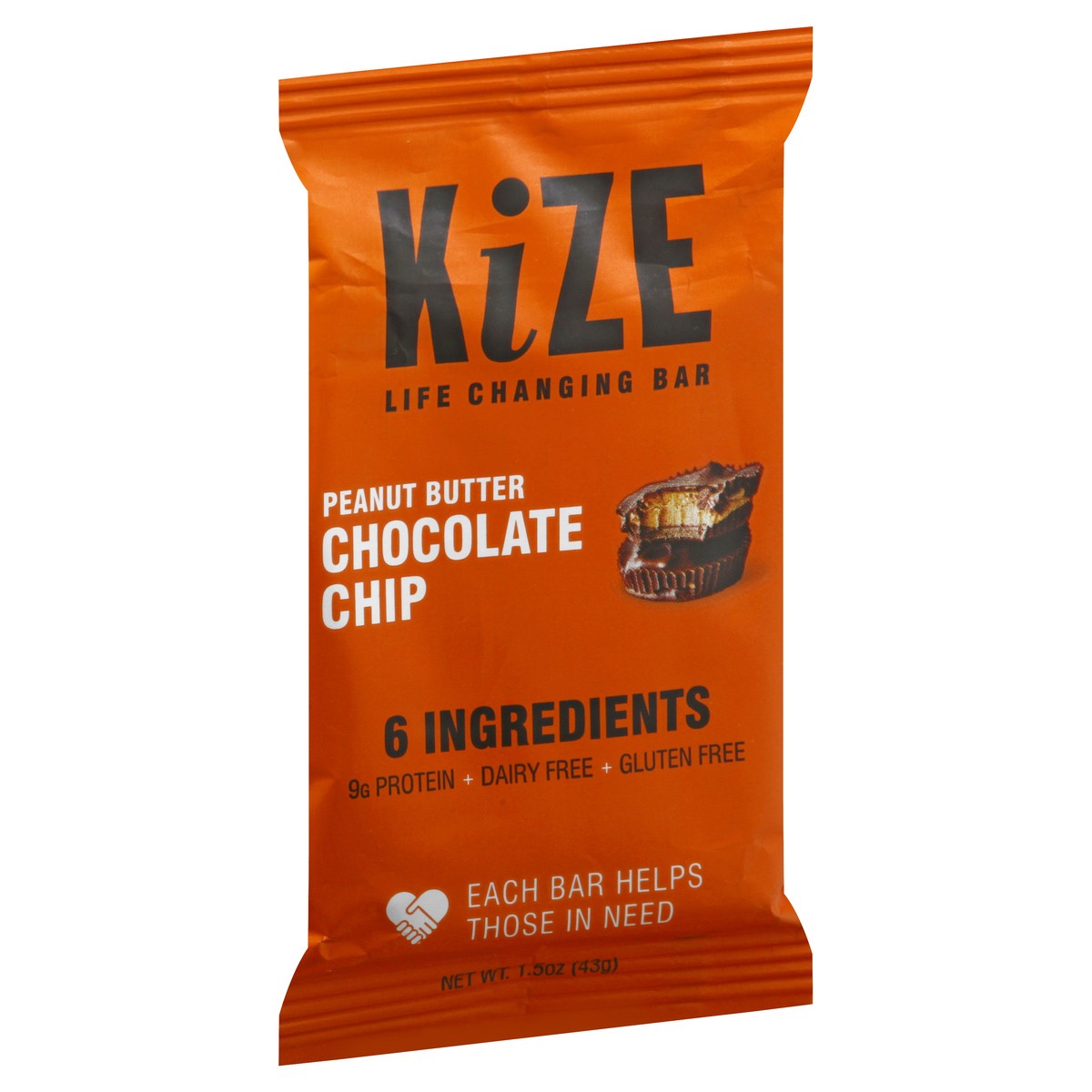 slide 2 of 13, KiZE Raw Energy Bar Peanut Butter Chocolate Chip, 1.6 oz