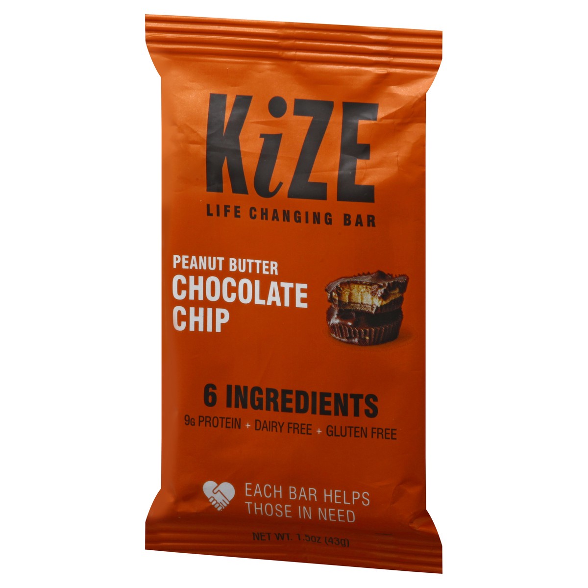 slide 3 of 13, KiZE Raw Energy Bar Peanut Butter Chocolate Chip, 1.6 oz