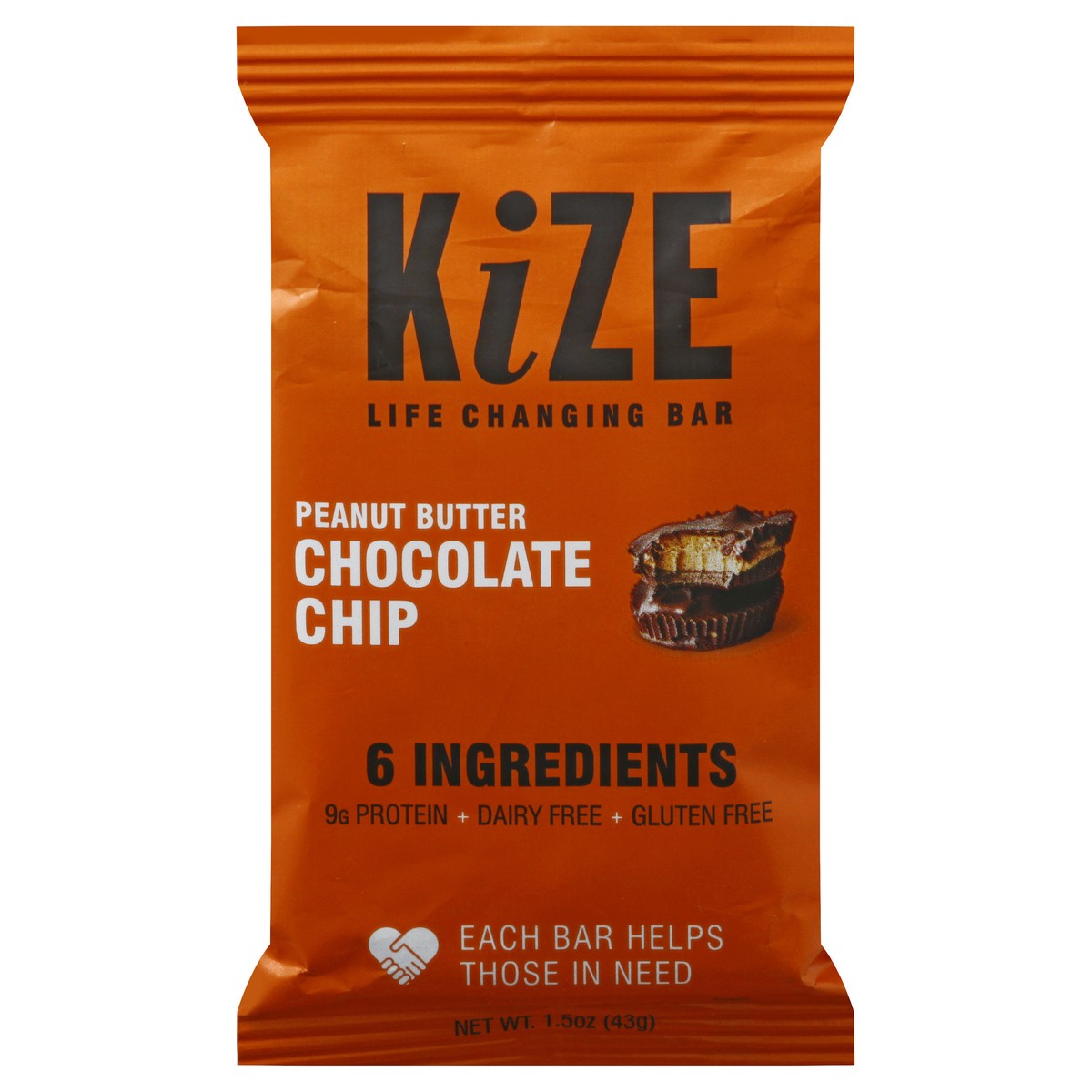 slide 13 of 13, KiZE Raw Energy Bar Peanut Butter Chocolate Chip, 1.6 oz