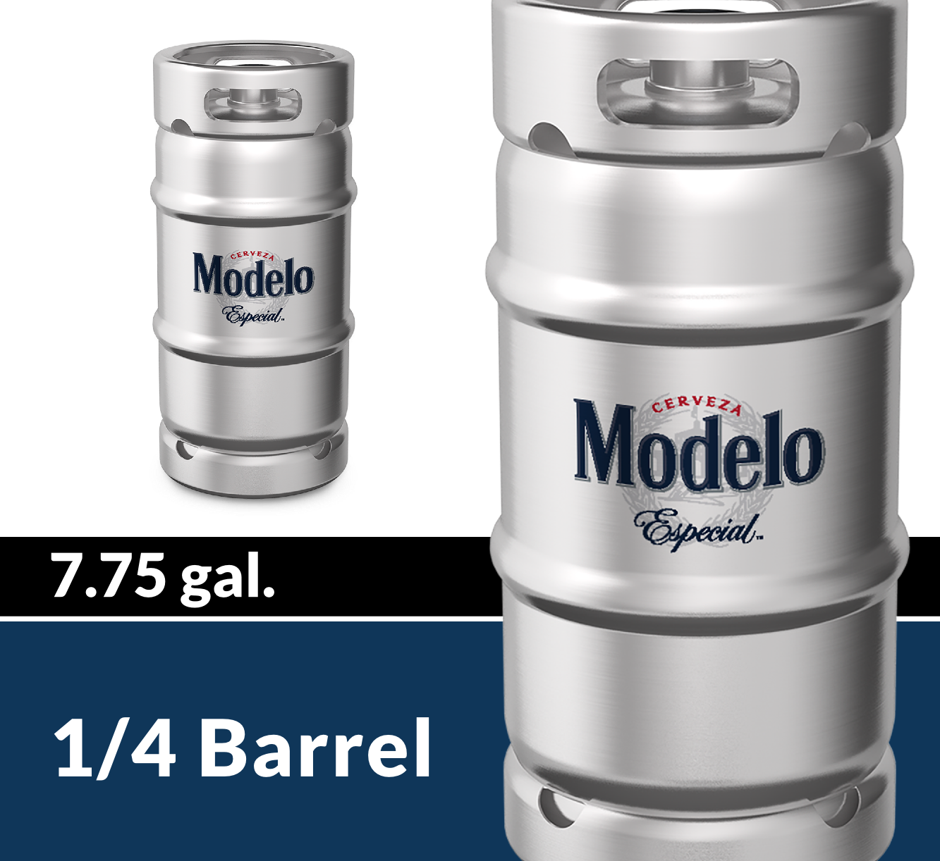 slide 7 of 9, Modelo Lager Mexican Beer, 1/4 BL Keg, 4.4% ABV, 992 fl oz