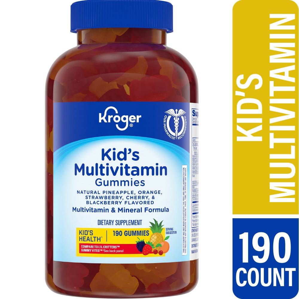 slide 1 of 3, Kroger Kids Gummies Multivitamins, 190 ct