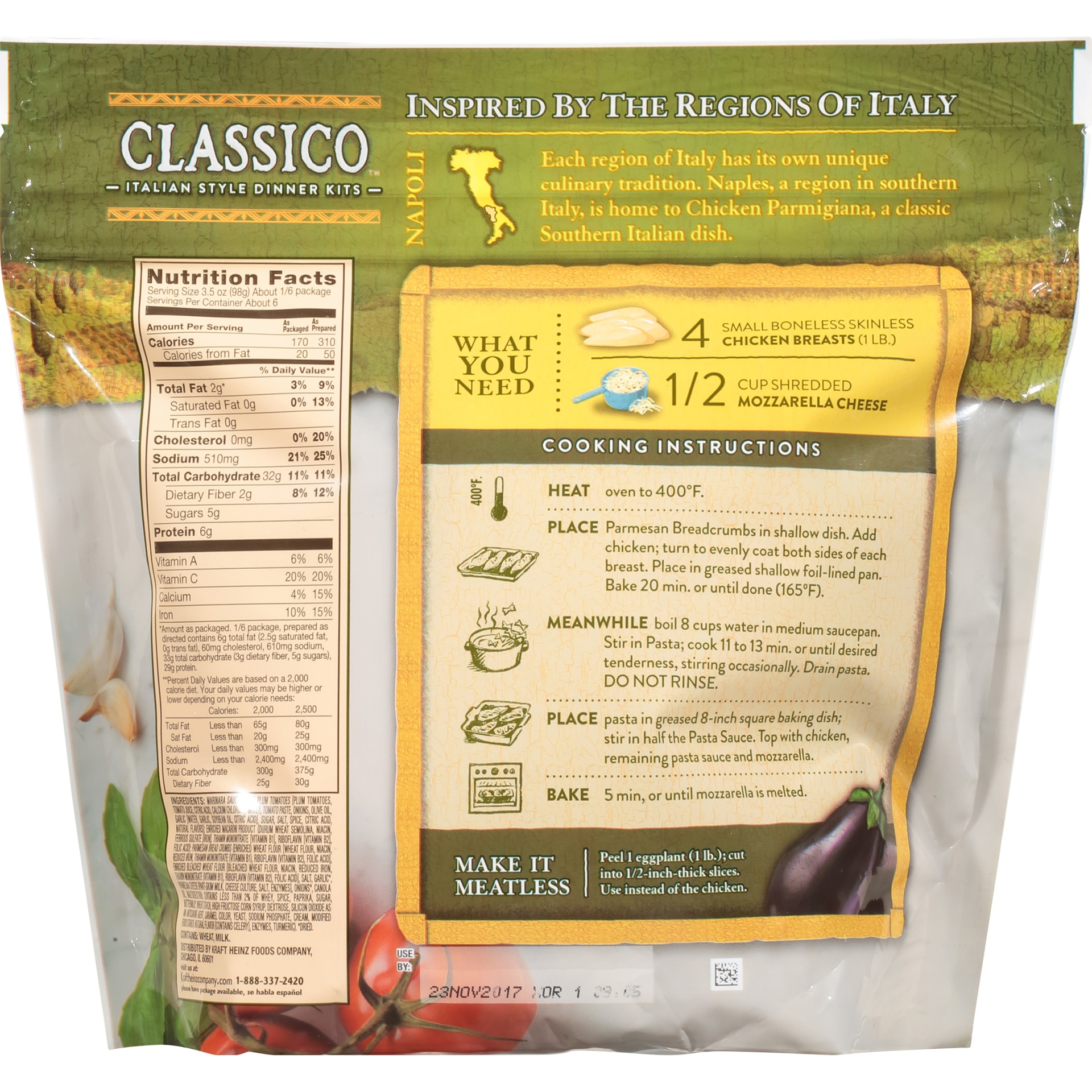 slide 4 of 6, Classico Meal Kits Chicken Parmesan, 19.3 oz