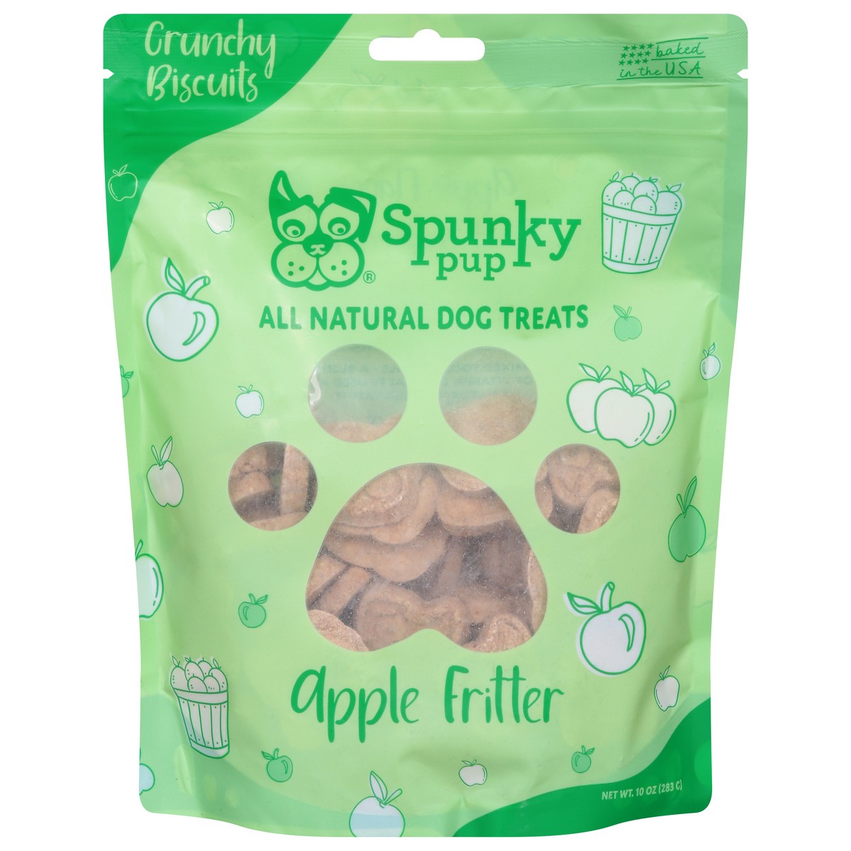 slide 3 of 15, Spunky Pup Crunchy Biscuits All Natural Apple Fritter Dog Treats 10 oz, 10 oz