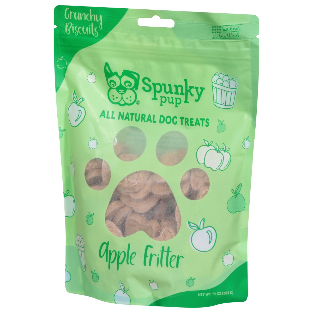 slide 7 of 15, Spunky Pup Crunchy Biscuits All Natural Apple Fritter Dog Treats 10 oz, 10 oz