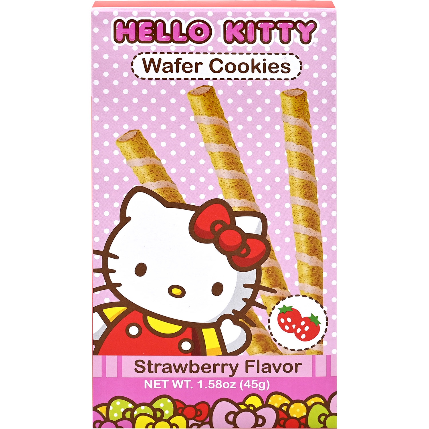 slide 1 of 1, Hello Kitty Strawberry Wafer Roll, 1.58 oz