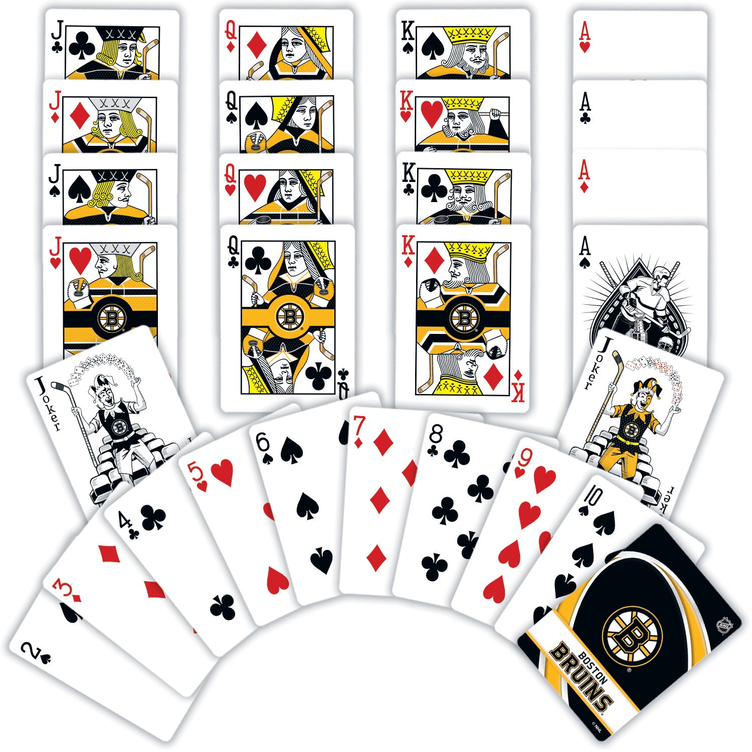 slide 3 of 4, NHL Boston Bruins Playing Cards, 1 ct