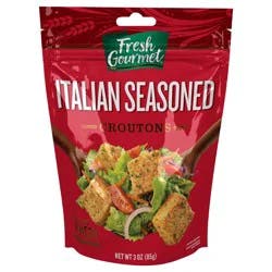 Fresh Gourmet 3oz HMS Italian Seasoned Croutons, Bag