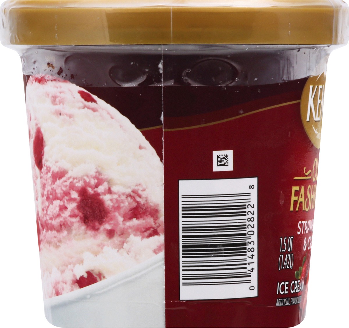 slide 8 of 9, Kemps Strwberry Cream Old Fashioned Ice Cream, 1.5 qt