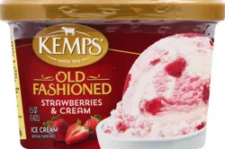 Kemps Strawberries & Cream Ice Cream 1.5 quart