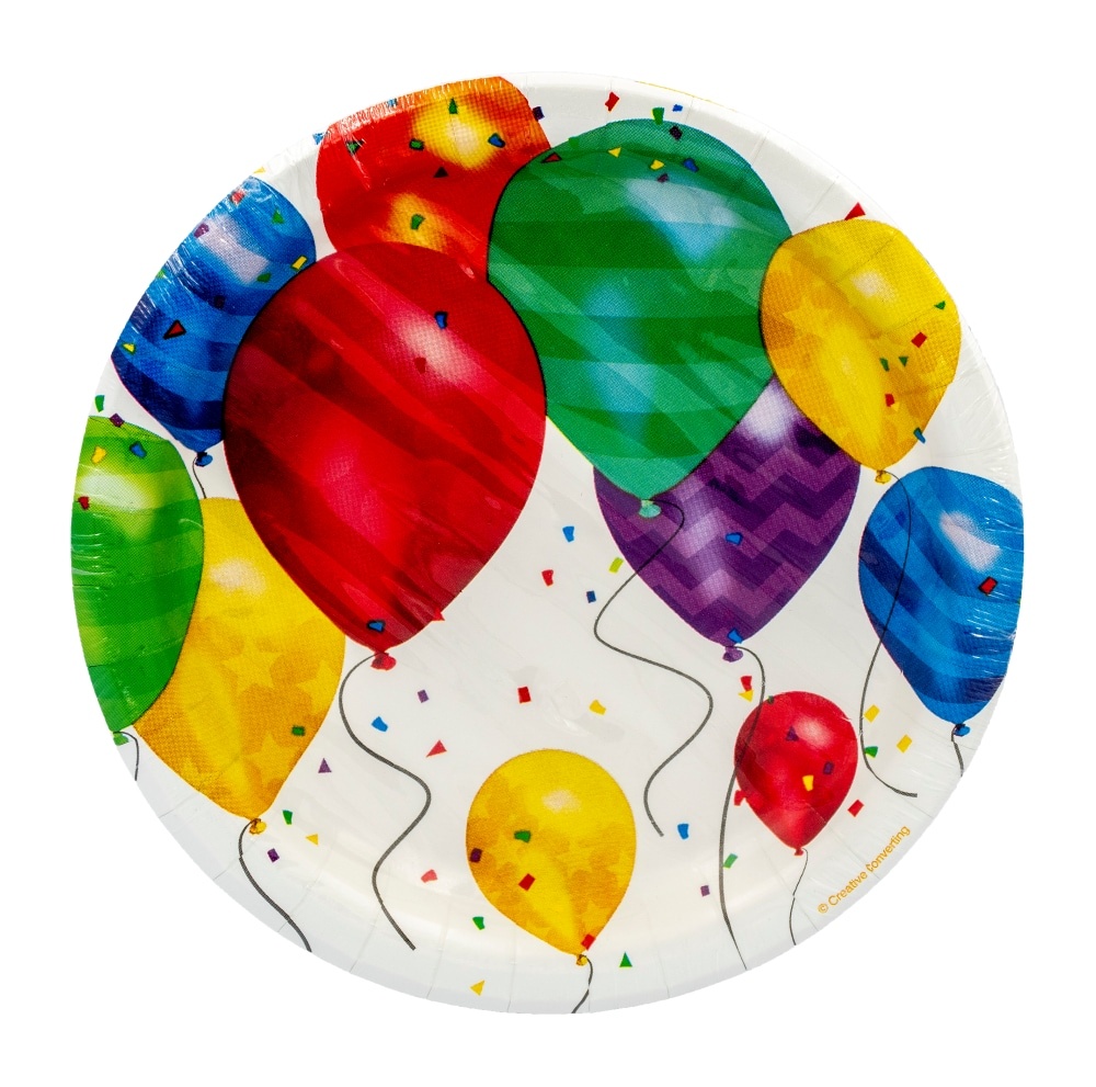 slide 1 of 1, Creative Converting Balloon Blast Lunch Plate, 8 ct