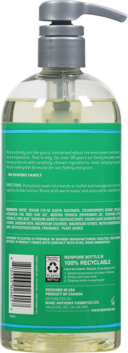 slide 4 of 9, Renpure Body Wash, Tea Tree Mint, 24 oz