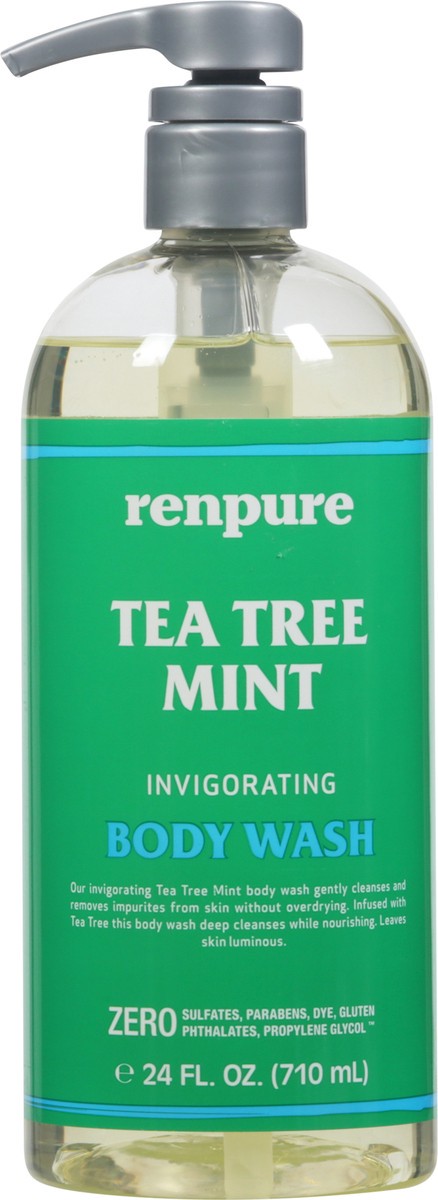 slide 9 of 9, Renpure Body Wash, Tea Tree Mint, 24 oz