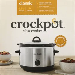 Crock-Pot Classic Stainless Steel Slow Cooker Silverblack