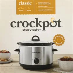 Crock-Pot Classic Stainless Steel Slow Cooker Silverblack