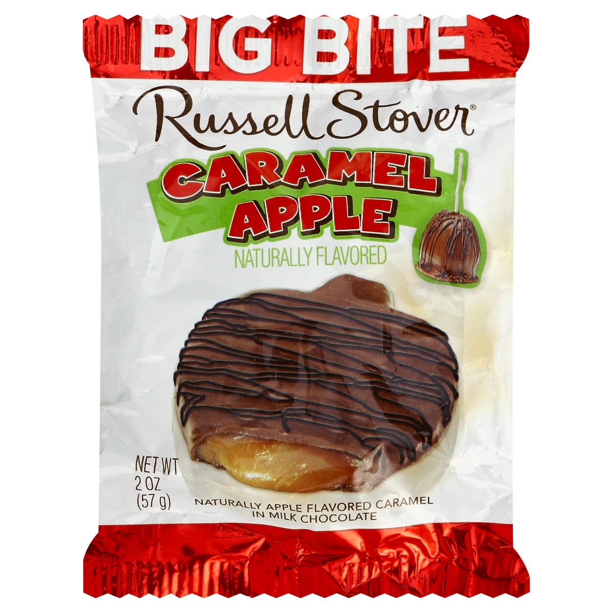 slide 6 of 6, Russell Stover Milk Chocolate Caramel Apple Big Bite, 2 oz