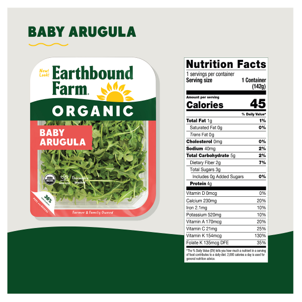 slide 12 of 21, Earthbound Farm Organic Baby Arugula, 5 oz, 5 oz