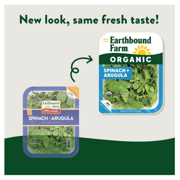 slide 8 of 21, Earthbound Farm Organic Baby Spinach & Baby Arugula, 5 oz