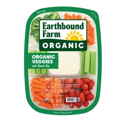 Earthbound Farm Organic Vegetable Tray With Ranch Dip 36 Oz