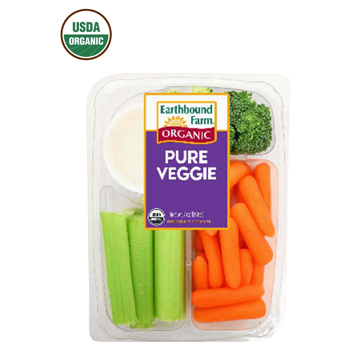 slide 1 of 1, Earthbound Farm Organic Vegetable Tray, 7 oz, 7 oz