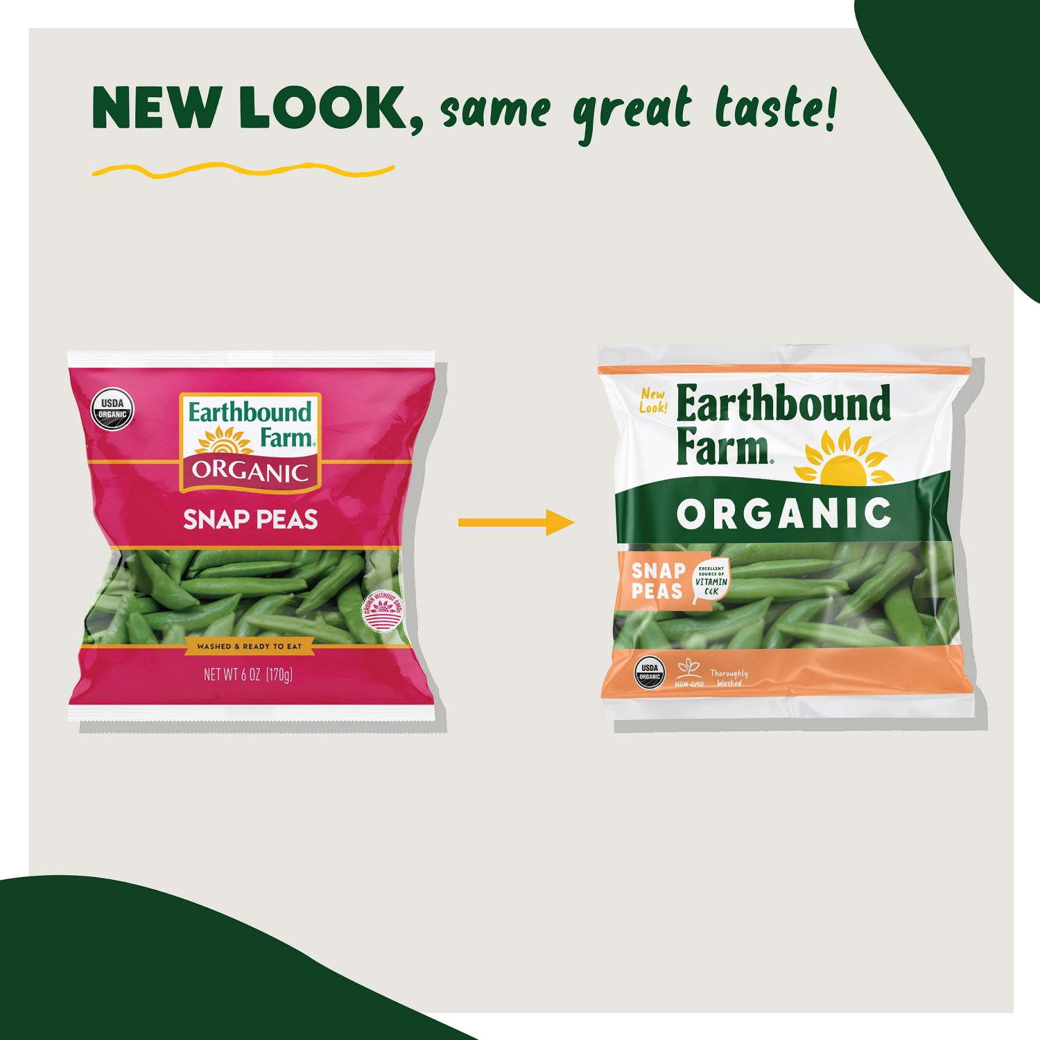 slide 2 of 4, Earthbound Farm Organic Snap Peas, 6 oz, 6 oz