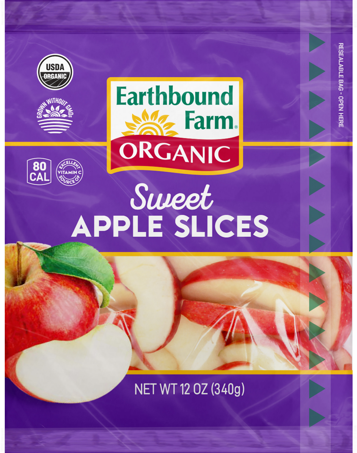 slide 1 of 1, Crunch Pack Organic Sweet Apple Slices, 12 oz Bag, 12 oz