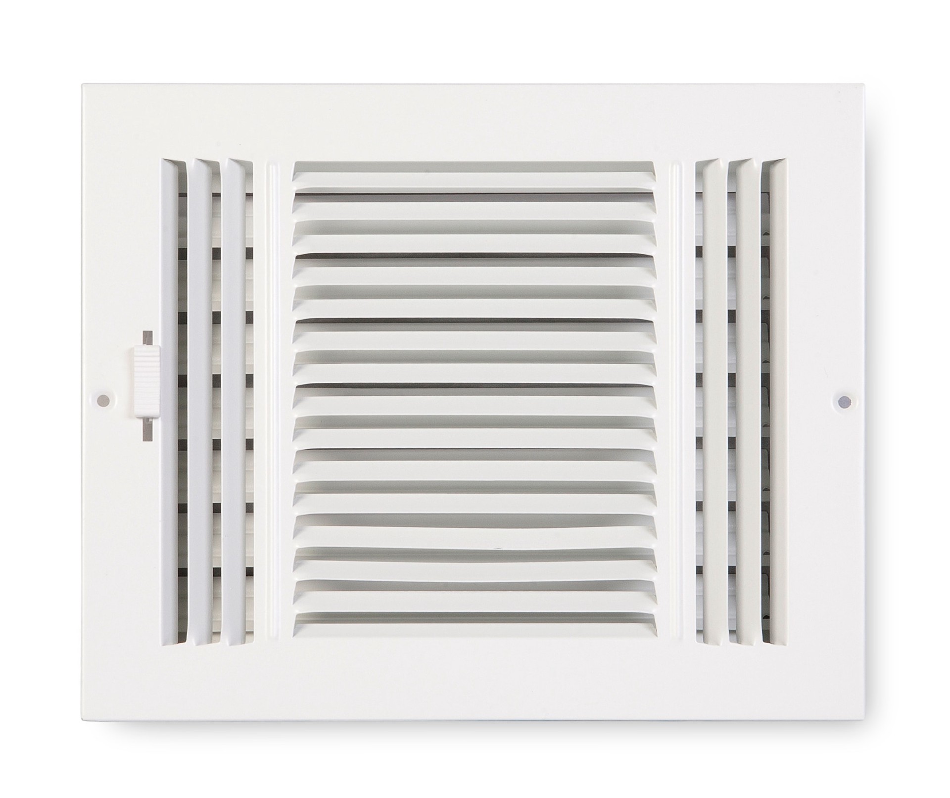 slide 2 of 2, Accord Ventilation 10-in x 6-in 3-way Steel White Sidewall/Ceiling Register, 1 ct