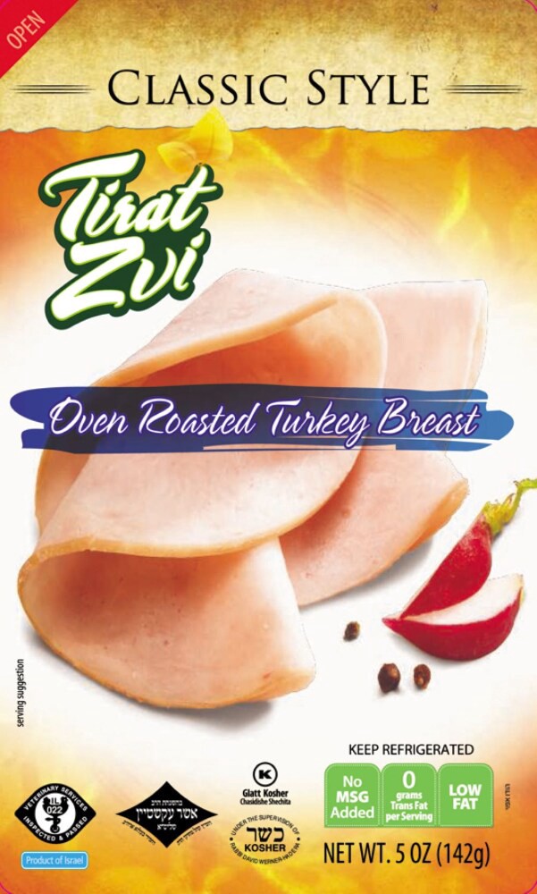 slide 1 of 1, Tirat Zvi Oven Roasted Turkey Breast, 5 oz