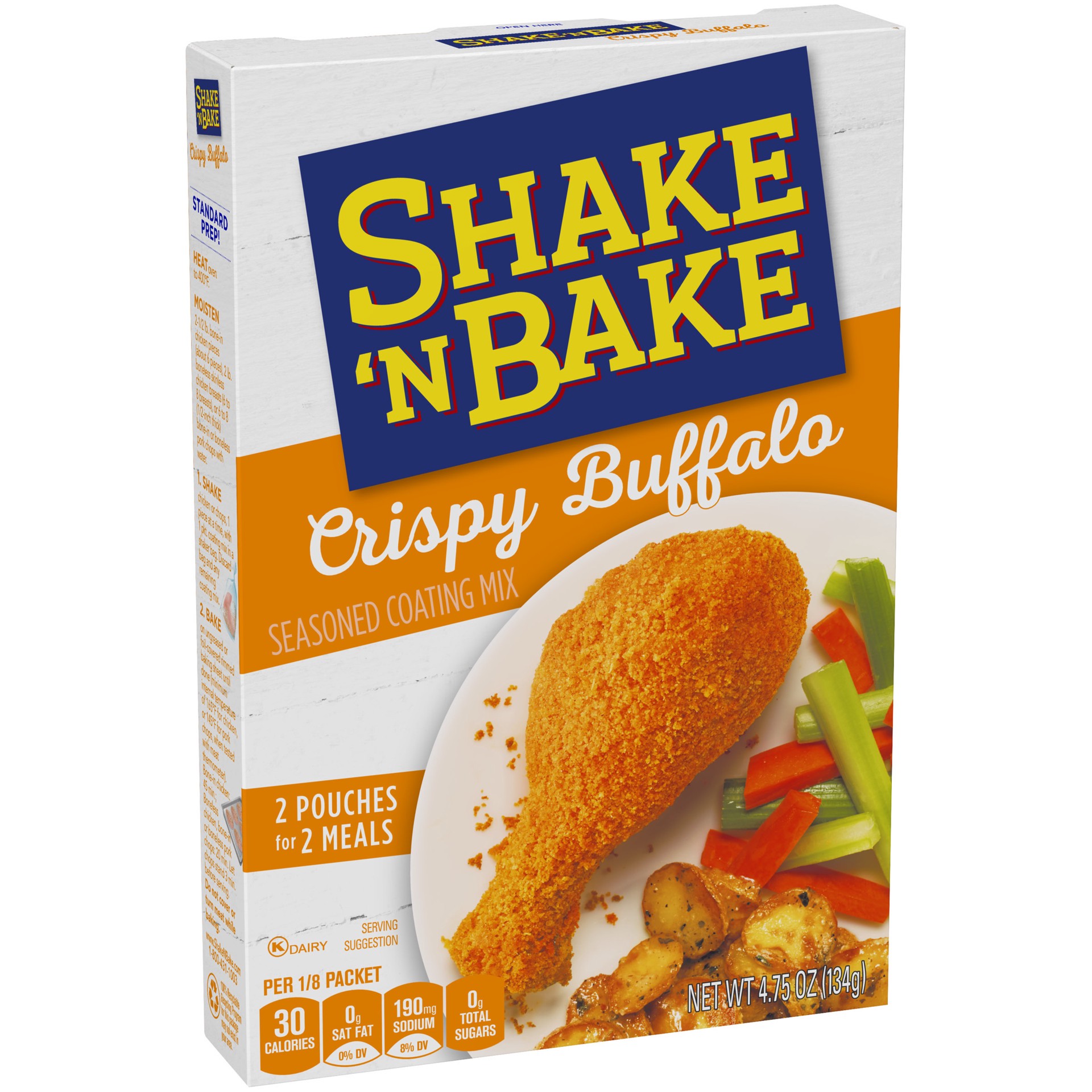 slide 4 of 5, Shake 'n Bake Crispy Buffalo Seasoned Coating Mix Packets, 4.75 oz