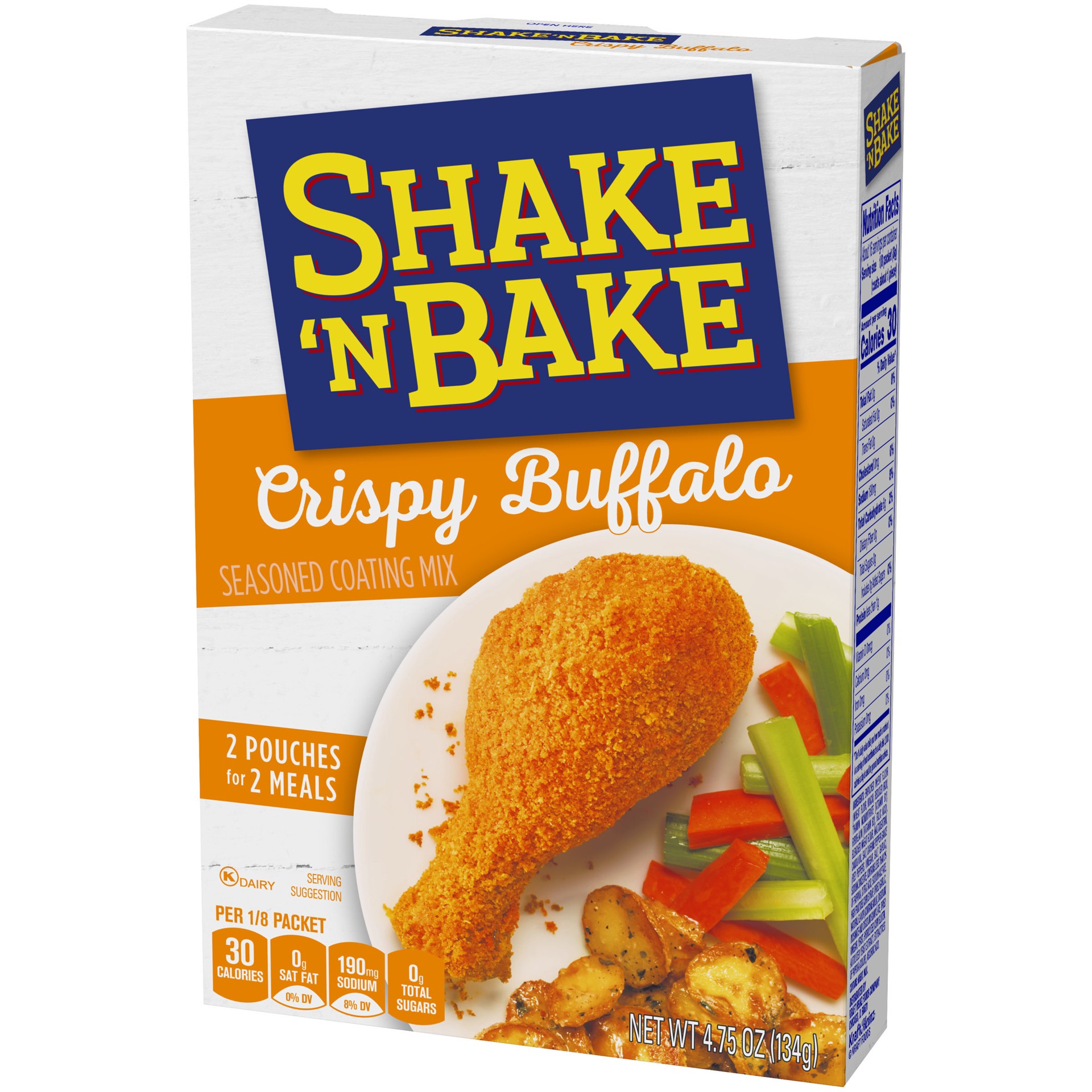 slide 3 of 5, Shake 'n Bake Crispy Buffalo Seasoned Coating Mix Packets, 4.75 oz