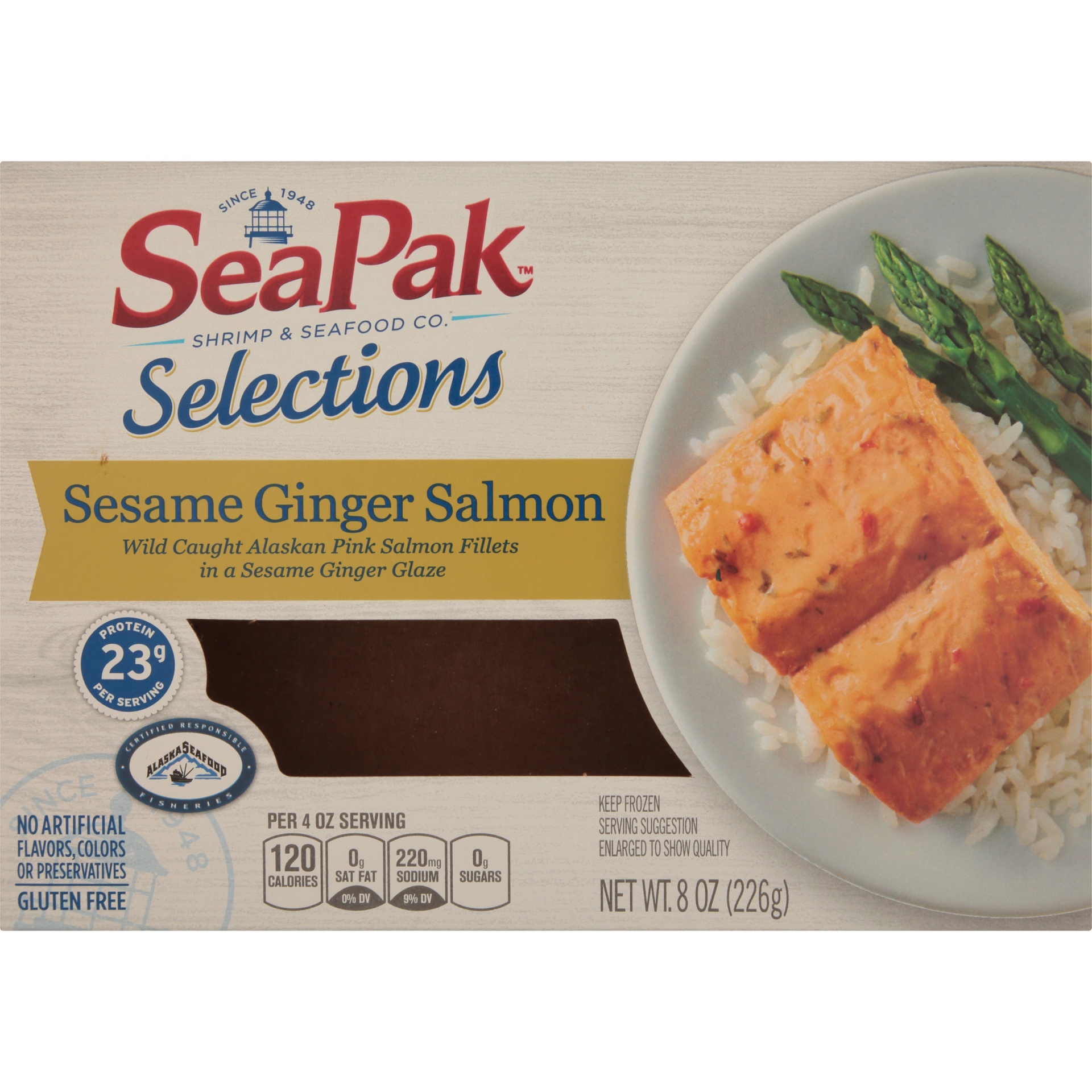 slide 6 of 8, SeaPak Selections Sesame Ginger Salmon, 8 oz